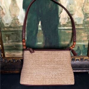 Etienne Aigner Woven Straw Mini Handbag/Shoulder Bag